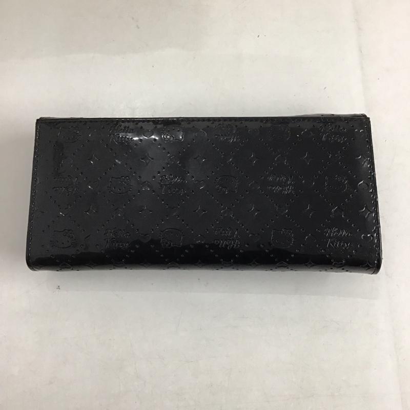 サンリオ sanrio 財布 長財布 キティちゃん ロゴ、文字 黒 / ブラック /  レディース USED 古着 中古 10141891