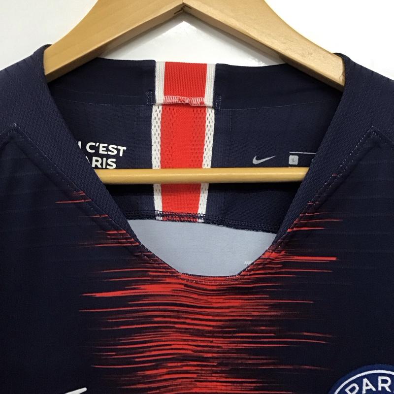ナイキ NIKE Tシャツ 半袖 Fly Emirates サッカーT L ロゴ、文字 紺 / ネイビー /  メンズ USED 古着 中古 10146354