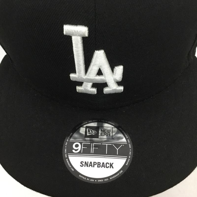ニューエラ NEW ERA 帽子 キャップ LA ロサンゼルス ドジャース メジャーリーグ 9FIFTY ロゴ、文字 黒 / ブラック /  メンズ USED 古着 中古 10128824