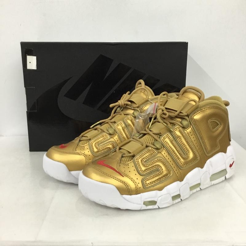 ナイキ NIKE スニーカー スニーカー 902290-700 AIR MORE UPTEMPO SUPREME 27cm 箱有 27.0cm ワンポイント 金 / ゴールド / X 白 / ホワイト / X 赤 / レッド /  メンズ USED 古着 中古 10147755
