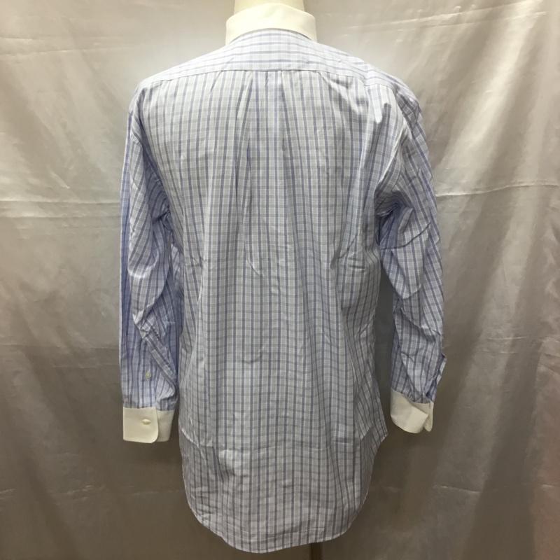 チャップス CHAPS シャツ、ブラウス 長袖 ボタンダウン 40-82 チェック 白 / ホワイト / X 水色 / ライトブルー /  メンズ USED 古着 中古 10115529