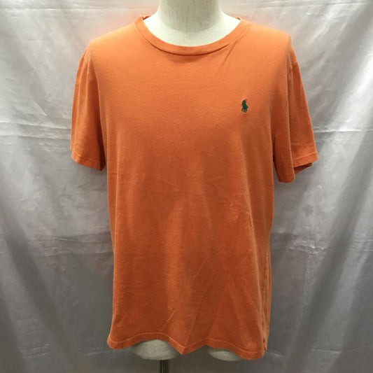 ポロバイラルフローレン Polo by RALPH LAUREN Tシャツ 半袖 クルーネック XL ワンポイント 橙 / オレンジ /  メンズ USED 古着 中古 10115538