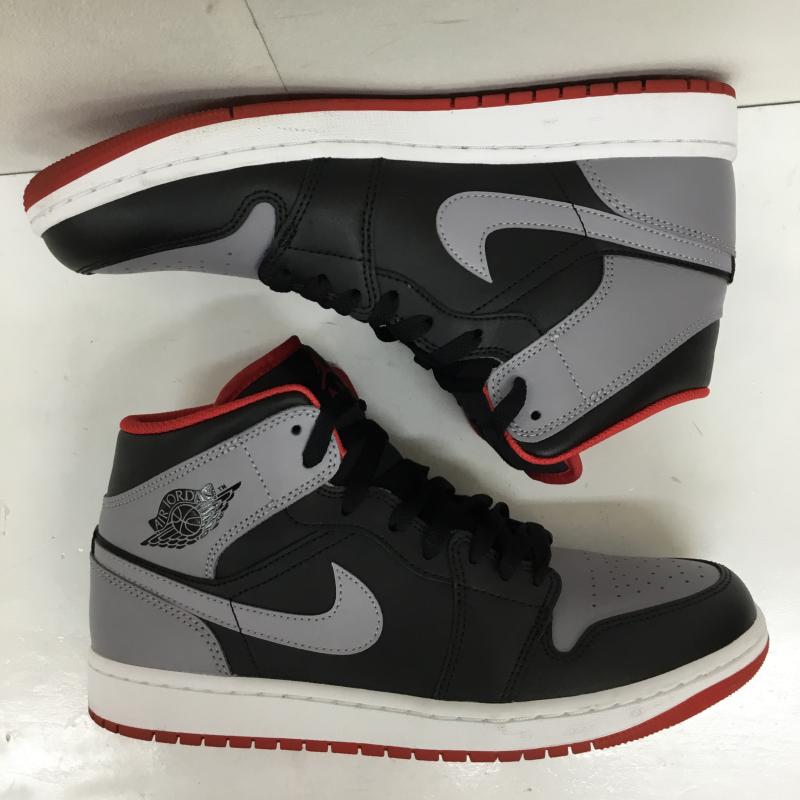 ナイキ NIKE スニーカー スニーカー DQ8426 006 Air Jordan 1 Mid Black Cement Grey 27.5cm ロゴ、文字 黒 / ブラック / X 灰 / グレー /  メンズ USED 古着 中古 10134403