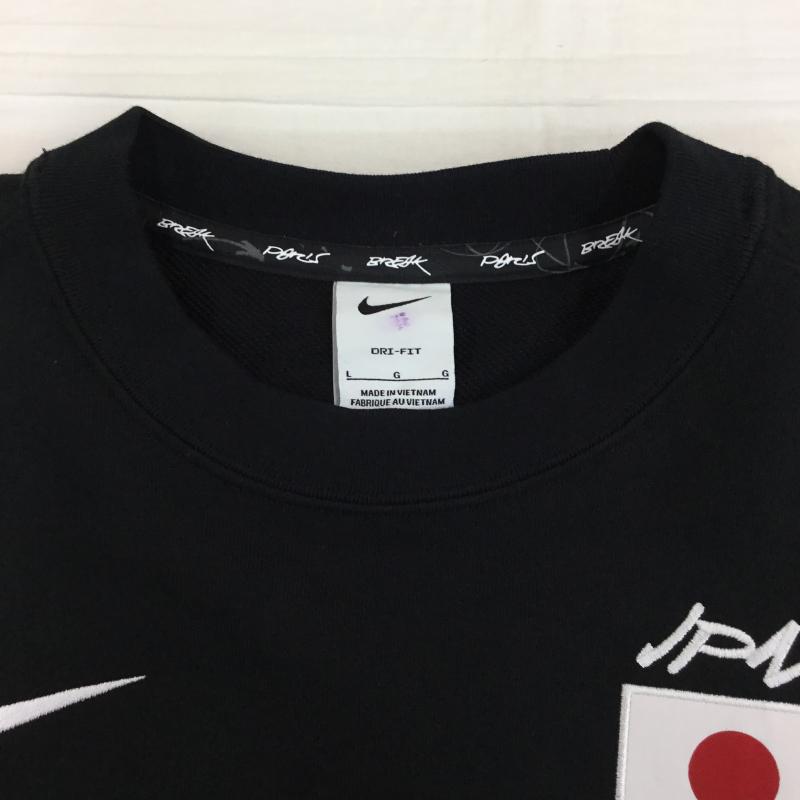 ナイキ NIKE トレーナー 長袖 FD6732-010 ソロ　DF　OLYB　フリース L ロゴ、文字 黒 / ブラック /  レディース USED 古着 中古 10136768