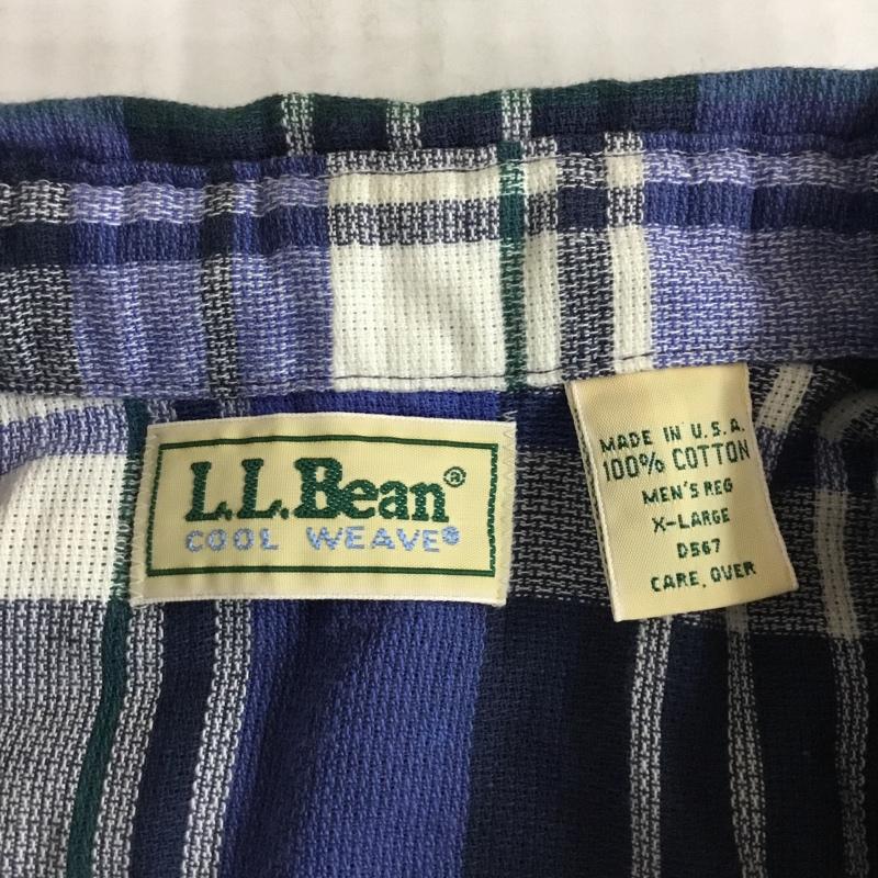エルエルビーン L.L.Bean シャツ、ブラウス 半袖 COOL WEAVE コットン LL チェック マルチカラー / マルチカラー /  メンズ USED 古着 中古 10119758