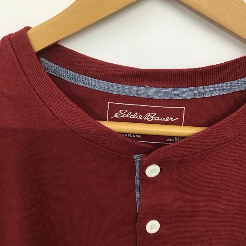 エディーバウアー Eddie Bauer カットソー 長袖 長袖カットソー M 無地 えんじ / ワインレッド /  メンズ USED 古着 中古 10143185