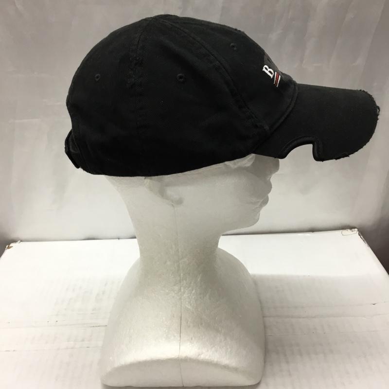 バレンシアガ BALENCIAGA 帽子 キャップ 719364 410B2 HAT GAFFER CAP ロゴ、文字 黒 / ブラック /  メンズ USED 古着 中古 10111058