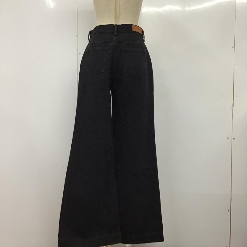 スライ SLY パンツ デニム、ジーンズ 030eaa01-2830 EMMA e/s エマスライ JUST WAIST WIDE FLARE PANTS 2 無地 黒 / ブラック /  レディース USED 古着 中古 10119874