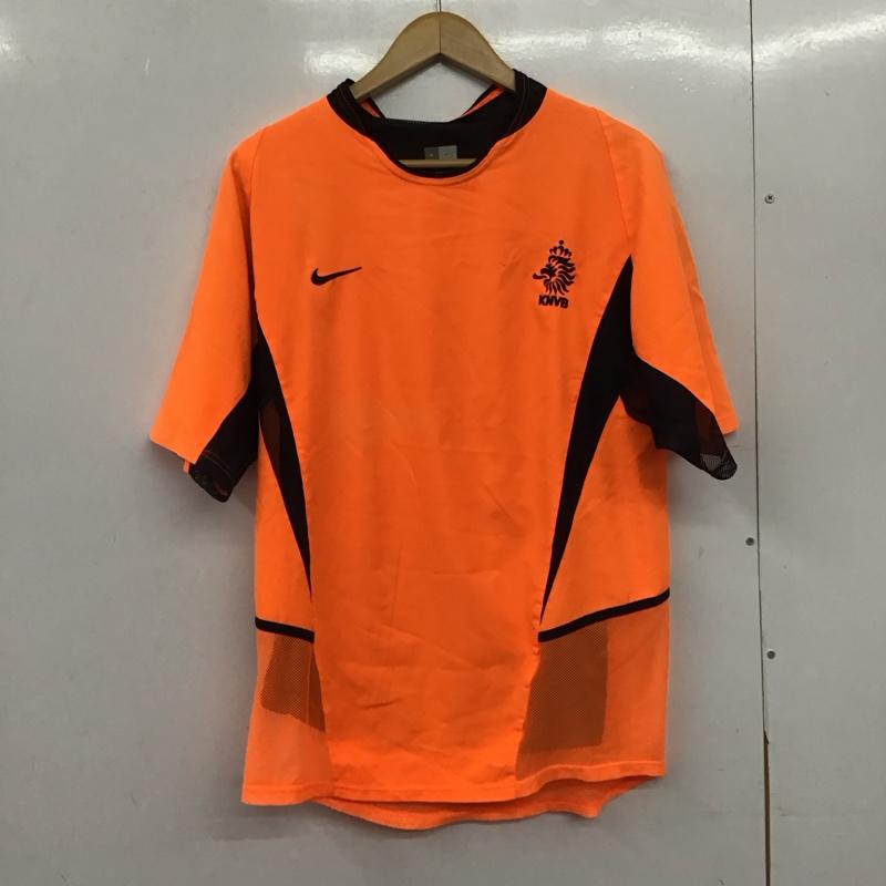ナイキ NIKE カットソー 半袖 半袖カットソー プリントTシャツ スポーツウェア S ロゴ、文字 橙 / オレンジ /  メンズ USED 古着 中古 10150344