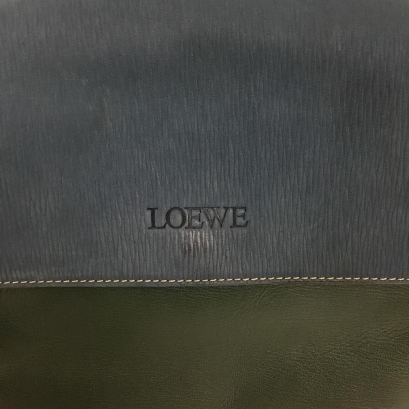 ロエベ LOEWE ショルダーバッグ ショルダーバッグ ベラスケス バイカラー ロゴ、文字 緑 / グリーン / X 青 / ブルー /  レディース USED 古着 中古 10147451