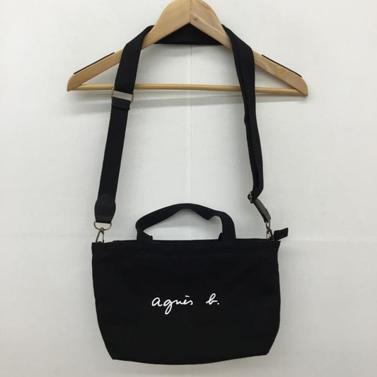アニエス・ベー agnes b. ショルダーバッグ ショルダーバッグ ロゴ、文字 黒 / ブラック /  レディース USED 古着 中古 10135128