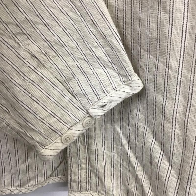 ニコアンド niko and... シャツ、ブラウス 長袖 NKN36642SM バンドカラー FREE ストライプ ベージュ / ベージュ /  レディース USED 古着 中古 10131100