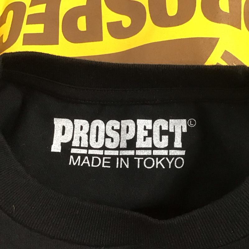 プロスペクト PROSPECT Tシャツ 半袖 半袖カットソー プリントTシャツ クルーネックカットソー L ロゴ、文字 黒 / ブラック /  メンズ USED 古着 中古 10126605