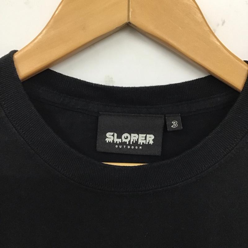 スローパー SLOPER Tシャツ 半袖 3 無地 黒 / ブラック /  メンズ USED 古着 中古 10128564