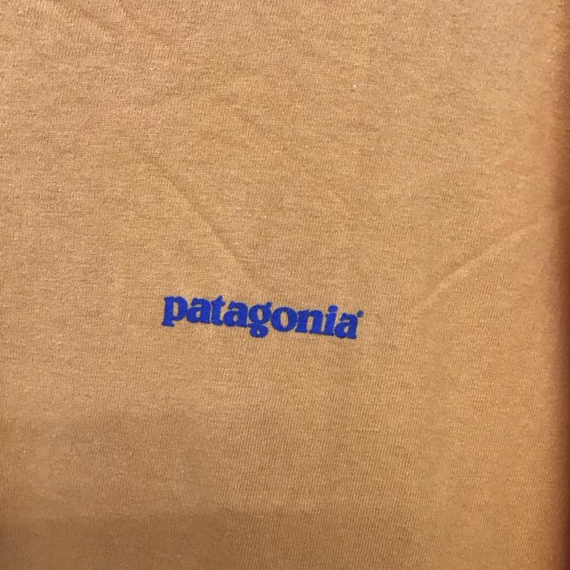 パタゴニア patagonia Tシャツ 長袖 S プリント X ロゴ、文字 橙 / オレンジ /  メンズ USED 古着 中古 10141184