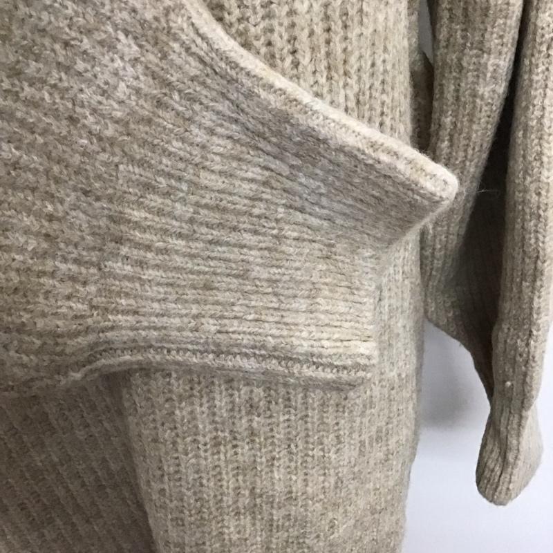 ナチュラルクチュール natural couture ワンピース ミニスカート 0322090890 ハーフZIPミニニットワンピース FREE 無地 ベージュ / ベージュ /  レディース USED 古着 中古 10115274