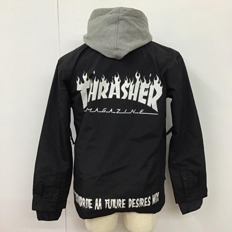 スラッシャー THRASHER ジャケット、上着 ジャンパー、ブルゾン ジップアップジャケット ジャンパー ジャケット カジュアルジャケット アウター XS ロゴ、文字 黒 / ブラック / X 灰 / グレー /  メンズ USED 古着 中古 10114413