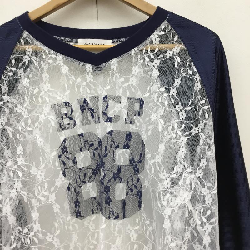 チャオパニック CIAOPANIC カットソー 長袖 CPZ1041206A0001 ONE SIZE レース柄 青 / ブルー / X 白 / ホワイト /  レディース USED 古着 中古 10142208