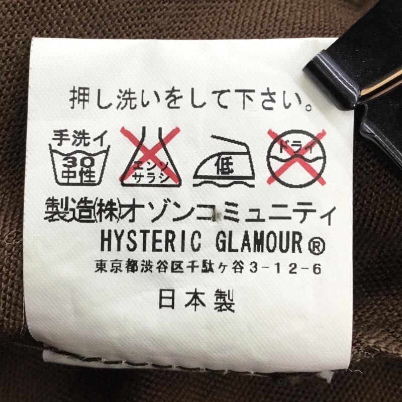 ヒステリックグラマー HYSTERIC GLAMOUR シャツ、ブラウス 長袖 36 ロゴ、文字 茶 / ブラウン /  メンズ USED 古着 中古 10137584