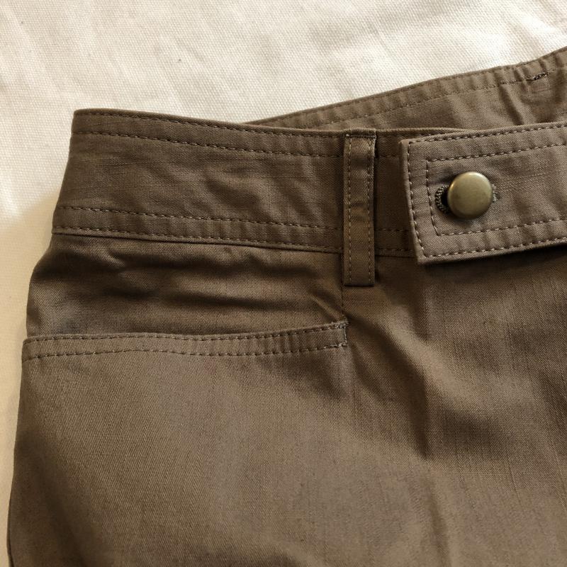 アナイ ANAYI パンツ スラックス センタープレス　ブーツカット 38 無地 カーキ / カーキ / X 茶 / ブラウン /  レディース USED 古着 中古 10031455
