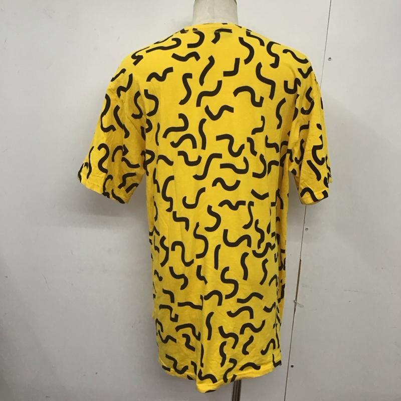 ステューシー STUSSY Tシャツ 半袖 半袖カットソー プリントTシャツ クルーネックカットソー XL プリント 黄 / イエロー /  メンズ USED 古着 中古 10125620