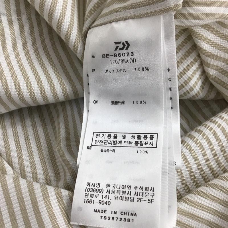 ダイワ ピアサーティナイン DAIWA PIER39 シャツ、ブラウス 長袖 長袖シャツ ストライプシャツ カラーシャツ ボタンダウンシャツ M ストライプ 白 / ホワイト / X ベージュ / ベージュ /  メンズ USED 古着 中古 10142975