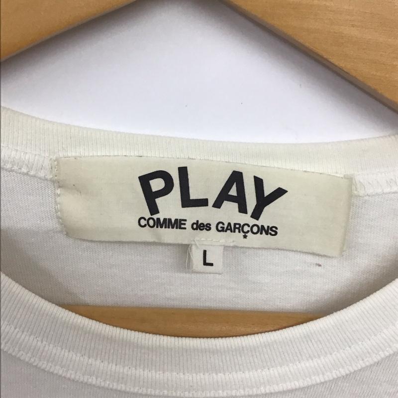 プレイコムデギャルソン PLAY COMME des GARCONS Tシャツ 半袖 L プリント 白 / ホワイト /  メンズ USED 古着 中古 10134525