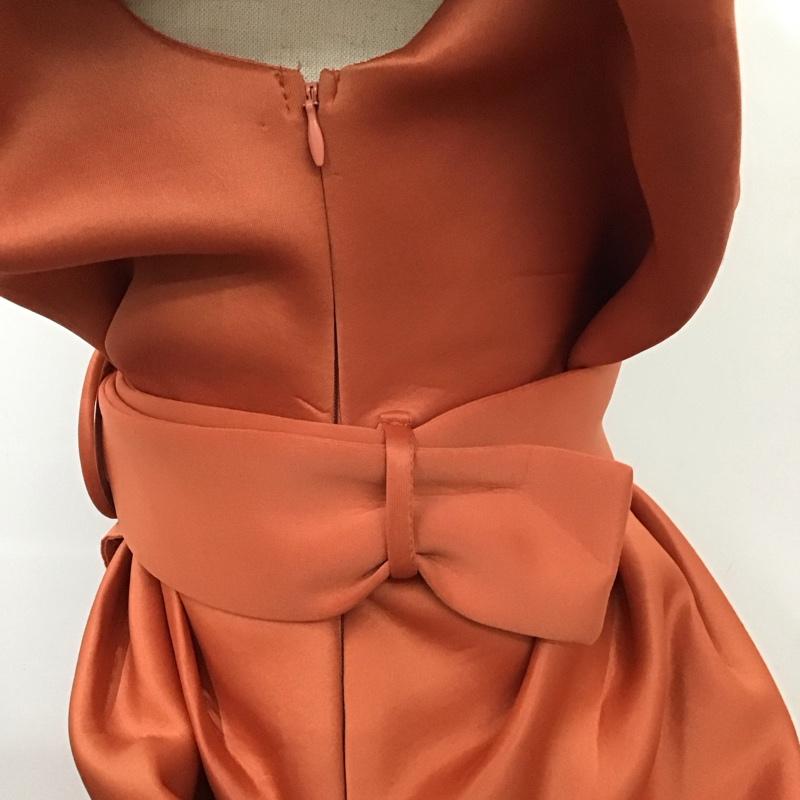 エイソス asos ワンピース ロングスカート ドレス ノースリーブ ベルト UK6 無地 橙 / オレンジ /  レディース USED 古着 中古 10112965