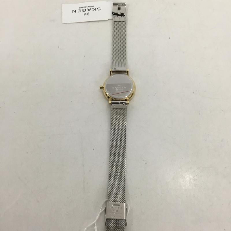 スカーゲン SKAGEN 腕時計 アナログ（クォーツ式） SKW2445 ロゴ、文字 金 / ゴールド / X 銀 / シルバー /  レディース USED 古着 中古 10135168