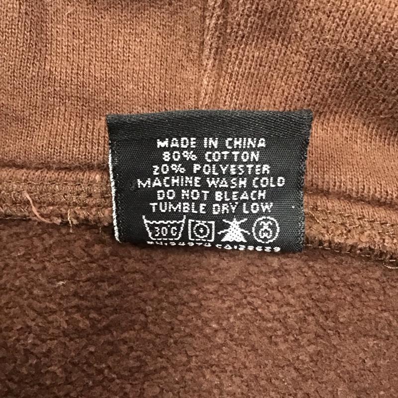 ステューシー STUSSY パーカー 長袖 プルオーバー 裏起毛 バックプリント 2000年代 M ロゴ、文字 茶 / ブラウン /  メンズ USED 古着 中古 10118026