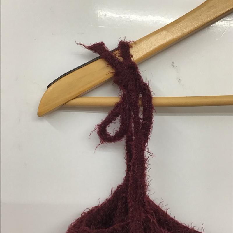 アクシーズファム axes femme ニット、セーター 長袖 オフショル M 無地 えんじ / ワインレッド /  レディース USED 古着 中古 10131739