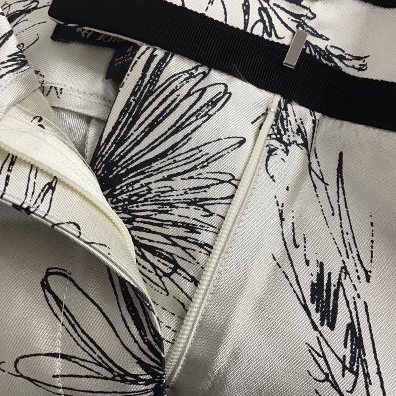 ブルックスブラザーズ BROOKS BROTHERS ボトムス ボトムス シルク ストレートパンツ センタープレス 4 総柄 アイボリー / アイボリー /  レディース USED 古着 中古 10123199