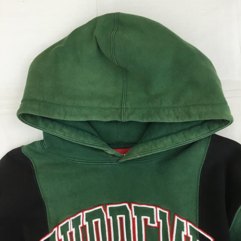 シュプリーム Supreme パーカー 長袖 FW19 Paneled Arc Hooded Sweatshirt L ロゴ、文字 黒 / ブラック / X 緑 / グリーン /  メンズ USED 古着 中古 10150029