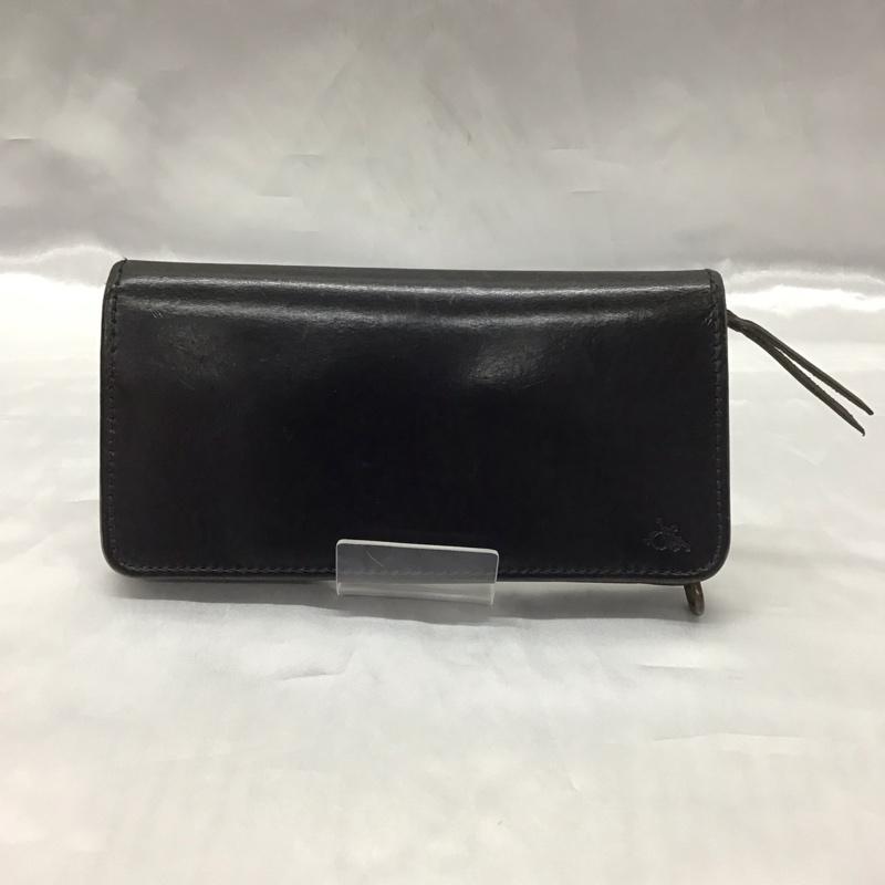カワタコキンセイ 革蛸謹製 財布 長財布 レザー ワンポイント 黒 / ブラック /  メンズ USED 古着 中古 10110956