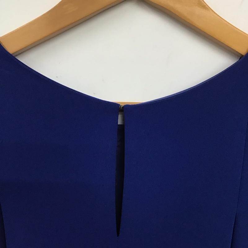 ユナイテッドアローズ UNITED ARROWS ワンピース ミニスカート 1526-672-2794 フレンチスリーブワンピース 36 無地 青 / ブルー /  レディース USED 古着 中古 10131815