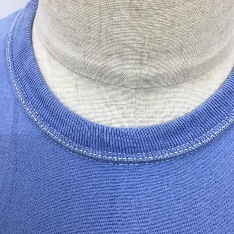 フラットヘッド The Flat Head Tシャツ 半袖 半袖カットソー プリントTシャツ クルーネックカットソー 38 ロゴ、文字 青 / ブルー /  メンズ USED 古着 中古 10117274