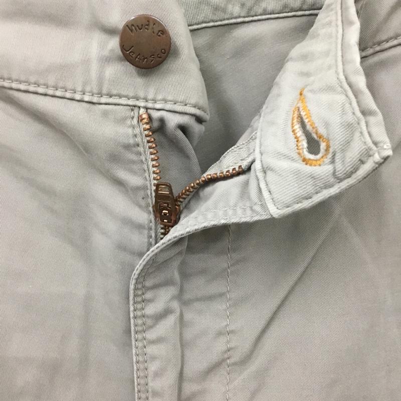 ヌーディージーンズ Nudie Jeans パンツ チノパン チノパン カジュアルパンツ ストレートパンツ スリムパンツ 32インチ 無地 灰 / グレー /  メンズ USED 古着 中古 10117108