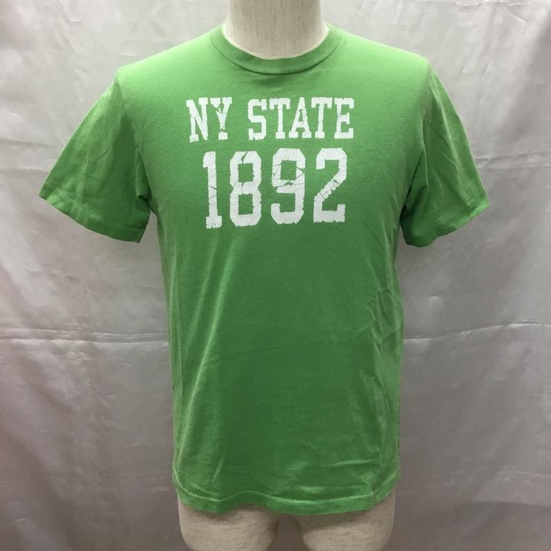 アバクロンビーアンドフィッチ ABERCROMBIE&FITCH Tシャツ 半袖 半袖カットソー プリントTシャツ クルーネックカットソー L ロゴ、文字 緑 / グリーン /  メンズ USED 古着 中古 10108966