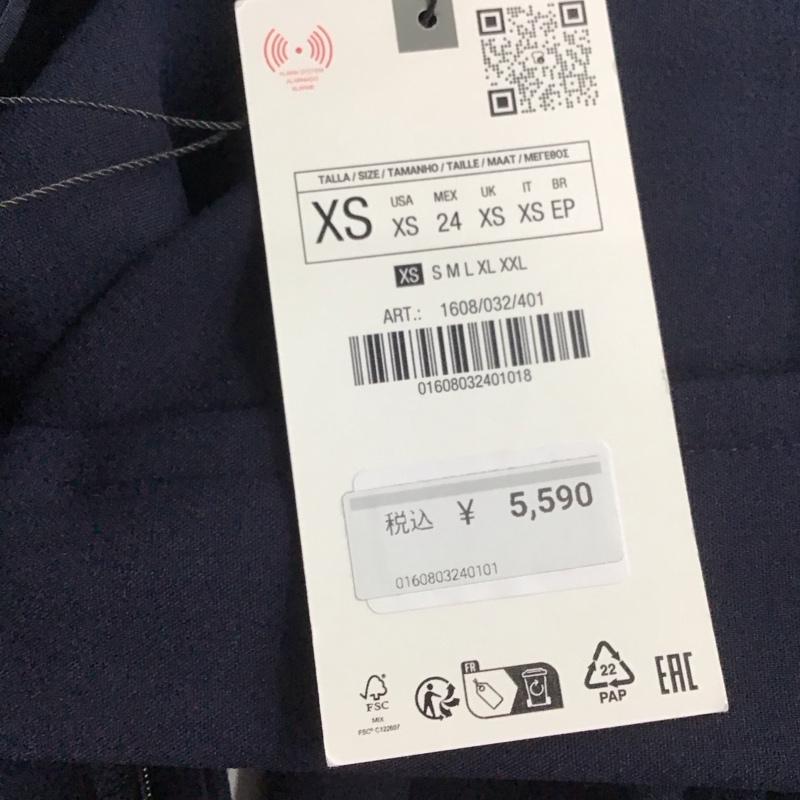 ザラ ZARA パンツ スラックス 1608/032/401 ハイウエストパンツ XS 無地 紺 / ネイビー /  レディース USED 古着 中古 10131193