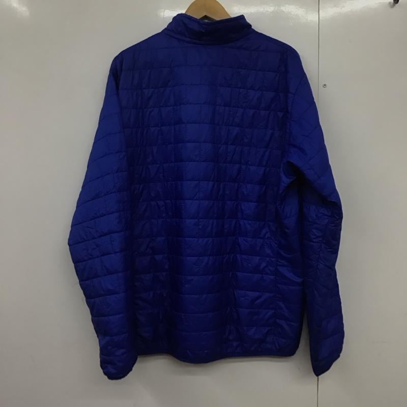 パタゴニア patagonia ジャケット、上着 ジャケット、ブレザー ジップアップジャケット ダウンジャケット アウター XL ロゴ、文字 青 / ブルー /  メンズ USED 古着 中古 10143191