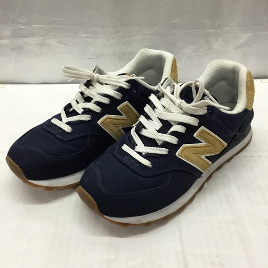 ニューバランス New Balance スニーカー スニーカー ML574BC2 ローカット 25.5cm 25.5cm ロゴ、文字 紺 / ネイビー / X ベージュ / ベージュ /  メンズ USED 古着 中古 10121818