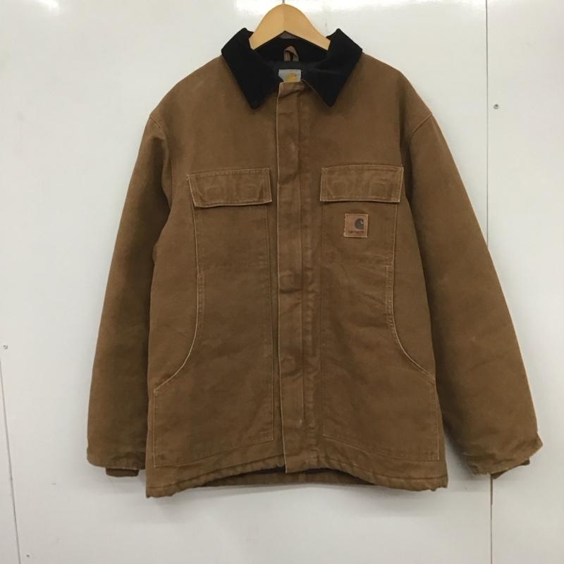 カーハート Carhartt ジャケット、上着 ジャケット、ブレザー ジップアップジャケット アウター 古着 カラージャケット M ロゴ、文字 ベージュ / ベージュ /  メンズ USED 古着 中古 10137649