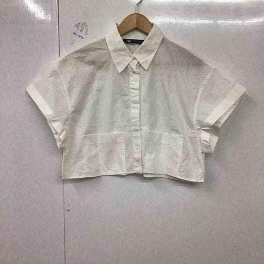 ザラ ZARA シャツ、ブラウス 半袖 XS 無地 白 / ホワイト /  レディース USED 古着 中古 10129401