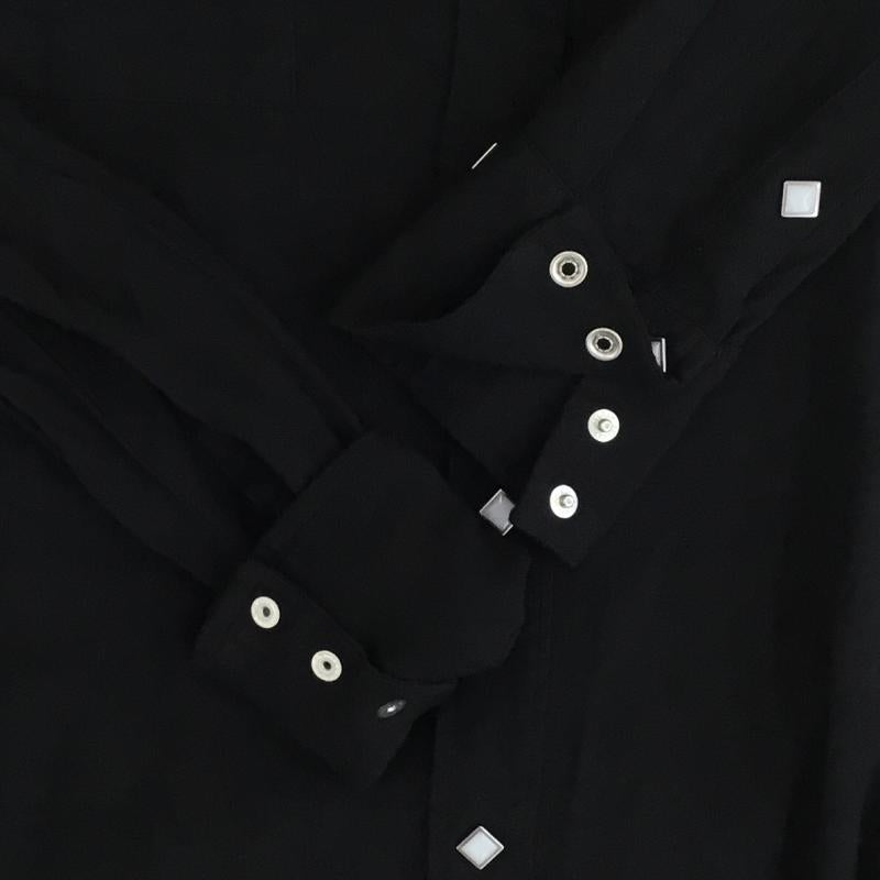 ワコマリア WACKO MARIA シャツ、ブラウス 長袖 S ロゴ、文字 黒 / ブラック /  メンズ USED 古着 中古 10110368