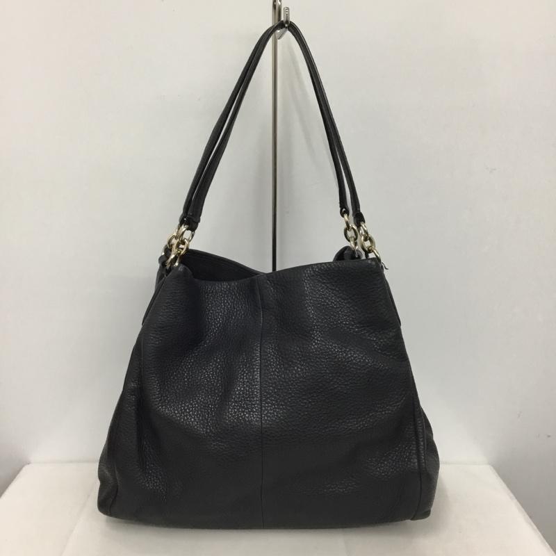 コーチ COACH トートバッグ トートバッグ F35723 レザー ロゴ、文字 紺 / ネイビー /  レディース USED 古着 中古 10141873