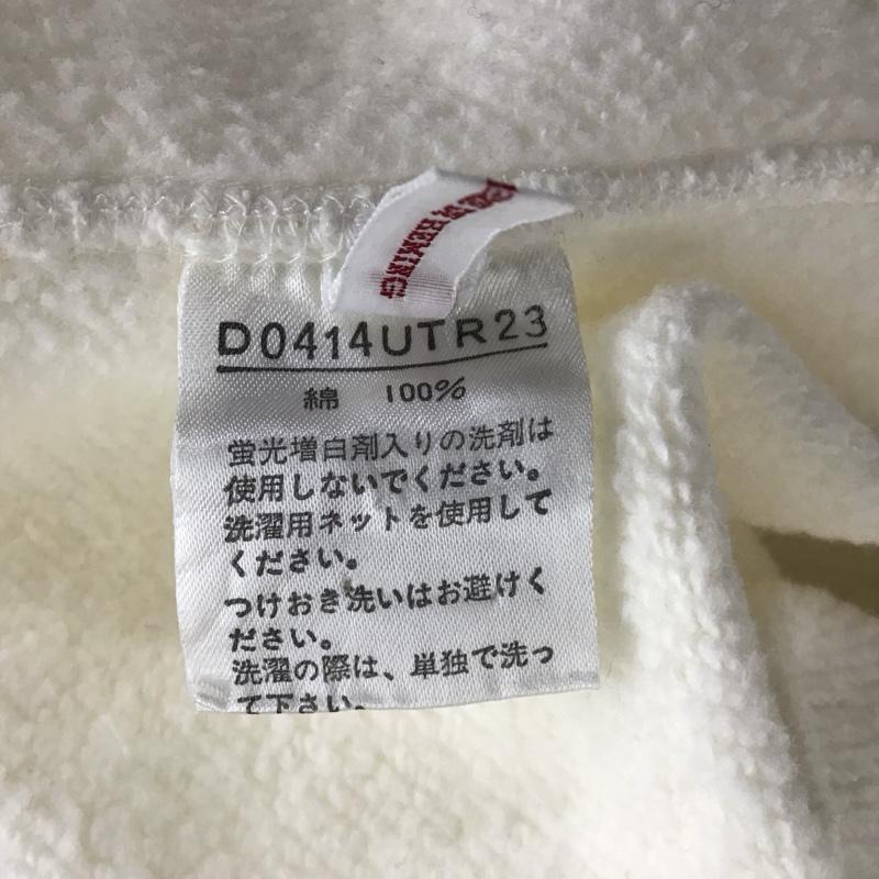 パパス PAPAS トレーナー 長袖 長袖トレーナー スウェット クルーネック リブスウェットカットソー L ロゴ、文字 白 / ホワイト /  メンズ USED 古着 中古 10123133