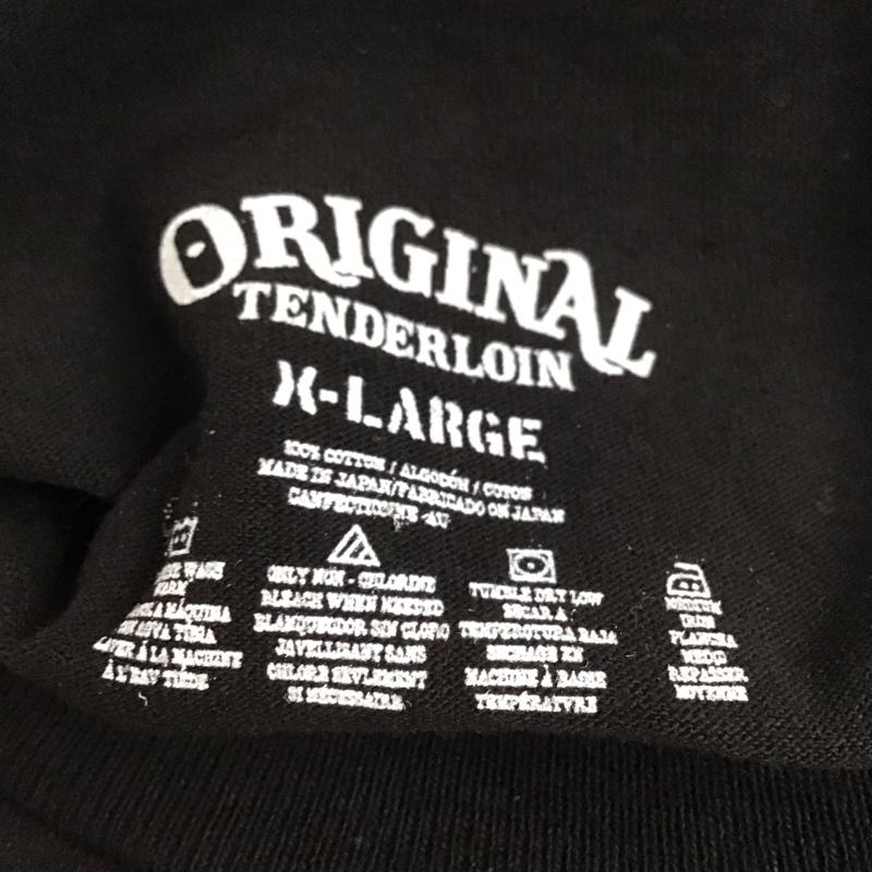 テンダーロイン TENDERLOIN Tシャツ 半袖 半袖カットソー プリントTシャツ クルーネックカットソー XL プリント 黒 / ブラック /  メンズ USED 古着 中古 10130017