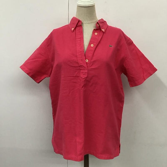 ラコステ LACOSTE シャツ、ブラウス 半袖 CF064E ポロシャツ ボタンダウン 40 ワンポイント マゼンタ / マゼンタ /  レディース USED 古着 中古 10114635