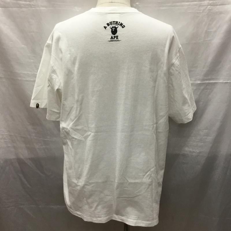 アベイシングエイプ A BATHING APE Tシャツ 半袖 001TEH731910C ベアブリック クルーネック XL プリント 白 / ホワイト /  メンズ USED 古着 中古 10121242