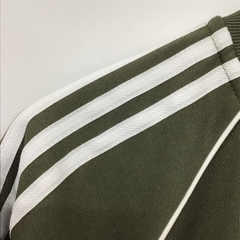 アディダス adidas ジャケット、上着 ジャンパー、ブルゾン ジップアップジャケット ジャージ スポーツウェア 古着 XL ロゴ、文字 カーキ / カーキ /  メンズ USED 古着 中古 10142334